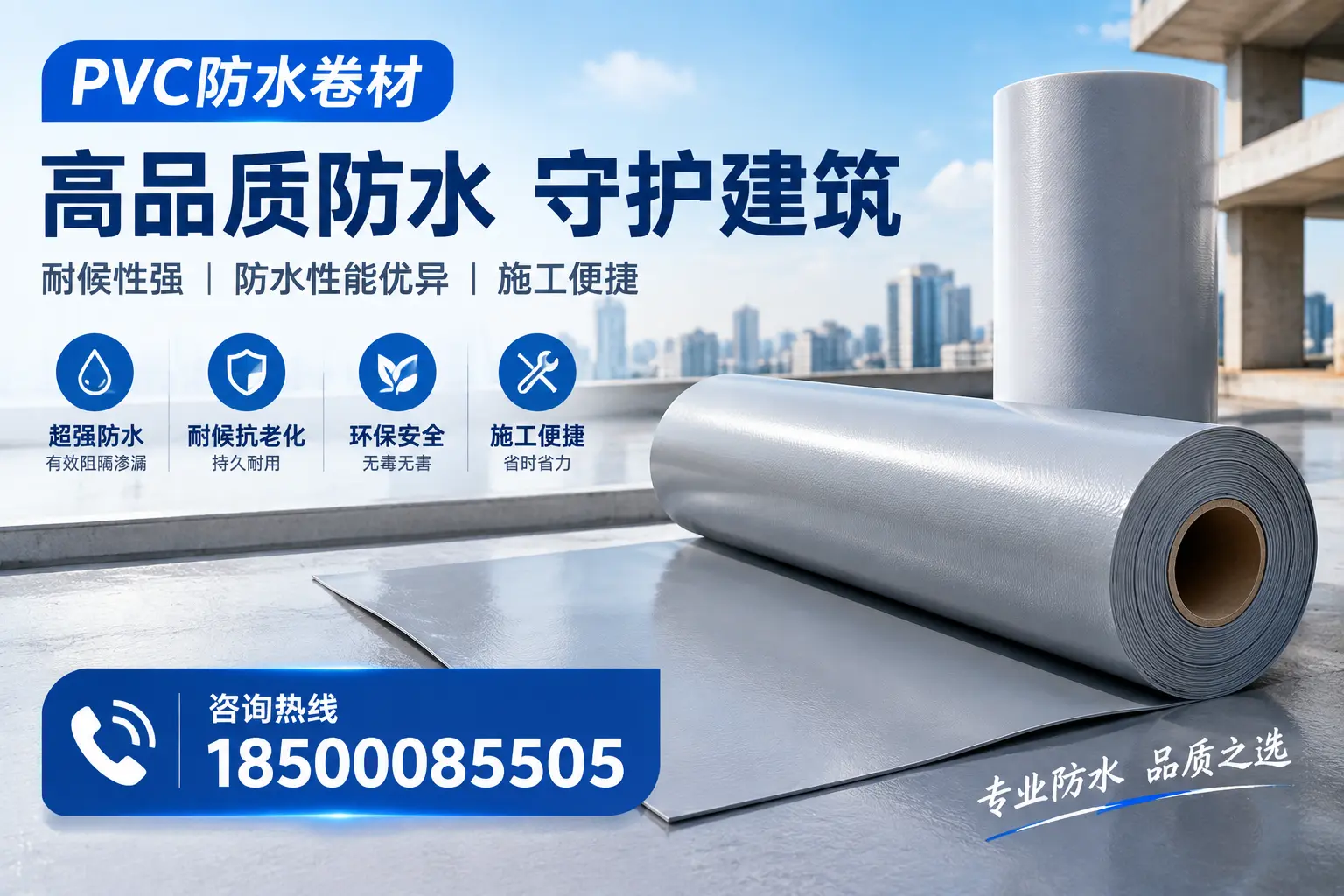 PVC防水卷材的防水效果评测,适合临夏的科学依据